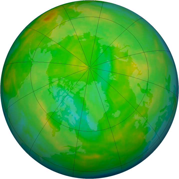 Arctic ozone map for 29 May 1993